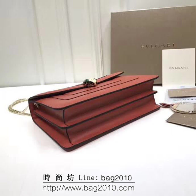 BVLGARI寶格麗 專櫃同步新款 Serpenti雙層琺瑯蛇頭包 鏈條單肩斜挎包 B35362 FYD1337